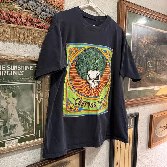 Vintage 90s RARE Cypress Hill 1993 European Tour Gem T-Shirt Rap Hip Hop Sz L/XL - Picture 2 of 6